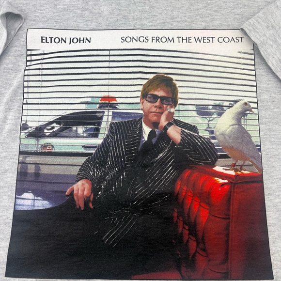 2001 Elton John “Song From the West Coast Tour” T Shirt Large - Picture 2 of 5